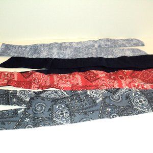 Lot of 4 Cool-Bands Sports, Work, Activity, Gym, Summer, Red & Blue Cotton 34.5"